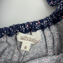 Load image into Gallery viewer, Girls Milkshake, navy cotton casual summer dress, GUC, size 8, L: 70cm
