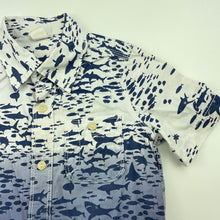 Load image into Gallery viewer, Boys GAP, cotton short sleeve shirt, sharks, FUC, size 3,  