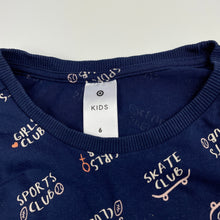 Load image into Gallery viewer, Girls Target, stretchy navy long sleeve top, GUC, size 6,  
