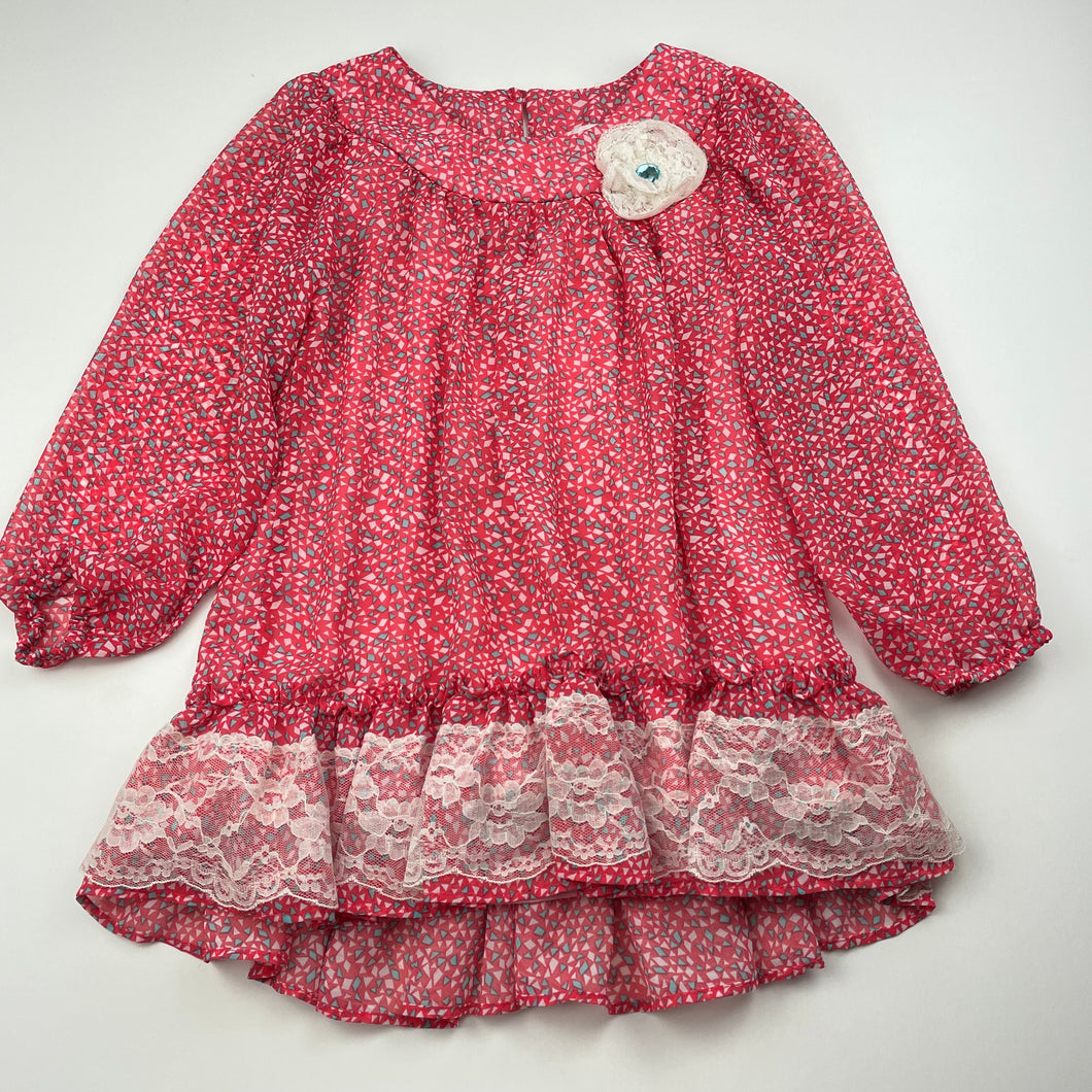 Girls Jona Michelle, lined lightweight long sleeve peplum top, EUC, size 6,  