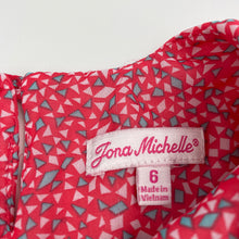 Load image into Gallery viewer, Girls Jona Michelle, lined lightweight long sleeve peplum top, EUC, size 6,  