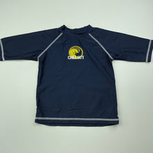 Load image into Gallery viewer, Boys NOW, navy short sleeve rashie / swim top, FUC, size 3,  
