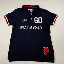 Load image into Gallery viewer, Boys Giorgano Jnr, navy polo shirt top, FUC, size 4-5,  