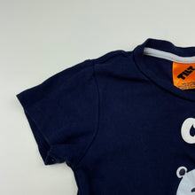 Load image into Gallery viewer, Girls Tilt, navy cotton pyjama t-shirt / top, GUC, size 4,  