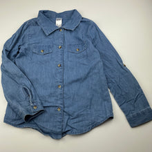 Load image into Gallery viewer, Girls Anko, chambray cotton long sleeve shirt, GUC, size 6,  