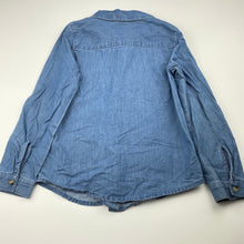 Load image into Gallery viewer, Girls Anko, chambray cotton long sleeve shirt, GUC, size 6,  