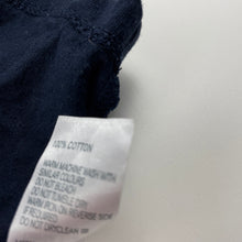 Load image into Gallery viewer, Girls Anko, navy cotton ruffle top, GUC, size 4,  