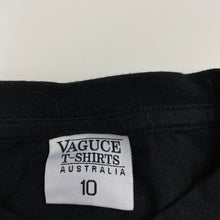 Load image into Gallery viewer, Boys VAGUCE T-shirts, black cotton t-shirt / top, Nde Kelly, L: 47cm, armpit to armpit: 41cm, GUC, size 10,  