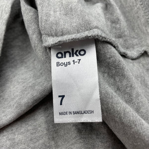 Boys Anko, grey marle singlet / tank top, FUC, size 7,  