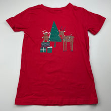Load image into Gallery viewer, Boys Anko, red cotton Christmas t-shirt / top, EUC, size 7,  