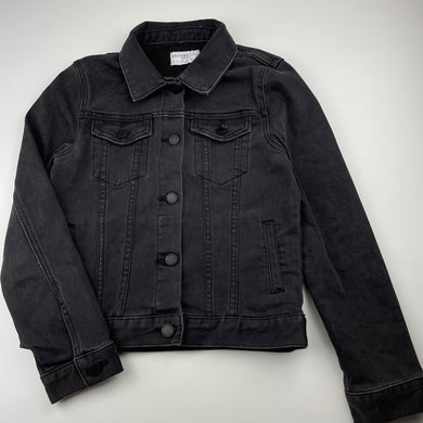 Girls Decjuba Kids, dark stretch denim jacket, L: 45cm, armpit to armpit: 38cm, EUC, size 12,  