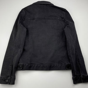 Girls Decjuba Kids, dark stretch denim jacket, L: 45cm, armpit to armpit: 38cm, EUC, size 12,  