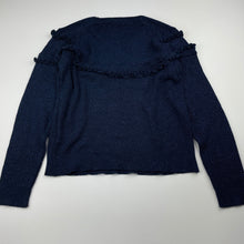 Load image into Gallery viewer, Girls Milkshake, navy &amp; metallic blue knit sweater / top, EUC, size 7,  