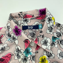 Load image into Gallery viewer, Girls L&amp;D, lightweight floral tie fron top, EUC, size 8,  