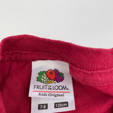 Load image into Gallery viewer, Boys Fruit of the Loom, red cotton t-shirt / top, GUC, size 7-8,  