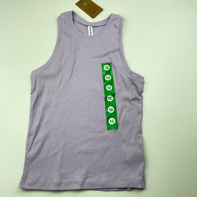 Girls Brillant Basics, organic cotton blend singlet / tank top, NEW, size 12,  