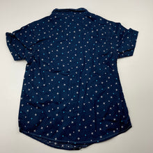 Load image into Gallery viewer, Boys H&amp;T, navy lightweight cotton short sleeve shirt, GUC, size 4,  