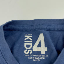 Load image into Gallery viewer, Boys Cotton On, blue cotton t-shirt / top, FUC, size 4,  