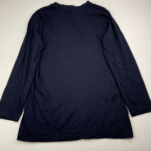 Boys Target, navy cotton long sleeve t-shirt / top, EUC, size 10,  