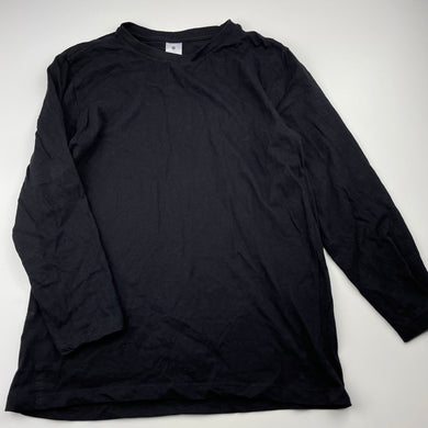 Boys Target, black cotton long sleeve t-shirt / top, EUC, size 10,  