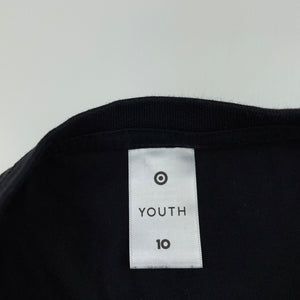 Boys Target, black cotton long sleeve t-shirt / top, EUC, size 10,  