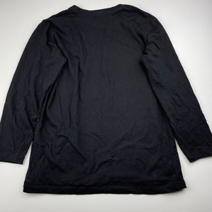Boys Target, black cotton long sleeve t-shirt / top, EUC, size 10,  