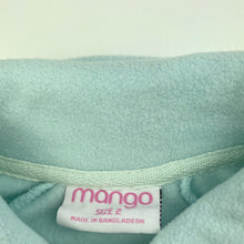 Load image into Gallery viewer, Girls Mango, blue fleece jacket / coat, L: 35cm, FUC, size 2,  