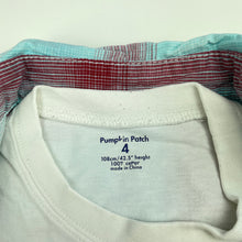 Load image into Gallery viewer, Boys Pumpkin Patch, all-in-one cotton shirt / t-shirt, FUC, size 4,  