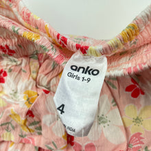 Load image into Gallery viewer, Girls Anko, lightweight tiered floral skirt, elasticated, NEW, size 4,  
