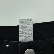 Load image into Gallery viewer, Girls Target, black stretch denim jean shorts, adjustable, EUC, size 8,  