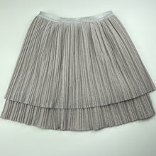 Load image into Gallery viewer, Girls Target, pink/silver metallic skirt, elasticated, L: 43cm, EUC, size 12,  