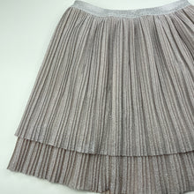 Load image into Gallery viewer, Girls Target, pink/silver metallic skirt, elasticated, L: 43cm, EUC, size 12,  
