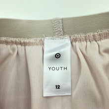 Load image into Gallery viewer, Girls Target, pink/silver metallic skirt, elasticated, L: 43cm, EUC, size 12,  