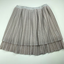 Load image into Gallery viewer, Girls Target, pink/silver metallic skirt, elasticated, L: 43cm, EUC, size 12,  