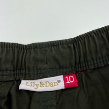 Load image into Gallery viewer, Boys Lily &amp; Dan, khaki cotton shorts, elasticated, EUC, size 10,  