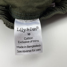 Load image into Gallery viewer, Boys Lily &amp; Dan, khaki cotton shorts, elasticated, EUC, size 10,  