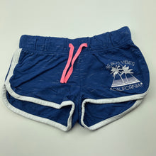Load image into Gallery viewer, Girls Miss Understood, blue &amp; white casual shorts, elasticated, FUC, size 8,  