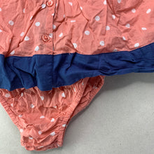 Load image into Gallery viewer, Girls Tiny Little Wonders, lightweight cotton dress &amp; bloomers, EUC, size 2, L: 41cm