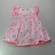 Load image into Gallery viewer, Girls Country Road, lightweight floral cotton dress, GUC, size 00, L: 32cm