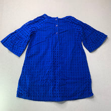 Load image into Gallery viewer, Girls Pumpkin Patch, lined broderie cotton party dress, GUC, size 2, L: 46cm