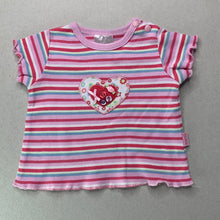 Load image into Gallery viewer, Girls Baby Patch, striped cotton t-shirt / top, FUC, size 000,  