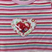Load image into Gallery viewer, Girls Baby Patch, striped cotton t-shirt / top, FUC, size 000,  