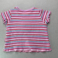 Load image into Gallery viewer, Girls Baby Patch, striped cotton t-shirt / top, FUC, size 000,  
