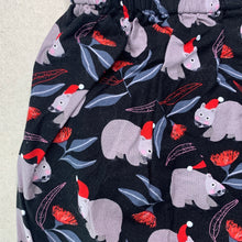 Load image into Gallery viewer, unisex Made by Mama, cotton Christmas shorts, elasticated, W: 22cm across, EUC, size 0,  