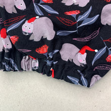 Load image into Gallery viewer, unisex Made by Mama, cotton Christmas shorts, elasticated, W: 22cm across, EUC, size 0,  