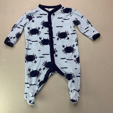 Boys Dymples, cotton coverall / romper, crabs, FUC, size 0000,  
