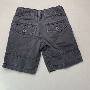 Boys Pumpkin Patch, checked cotton shorts, adjustable, FUC, size 1,  