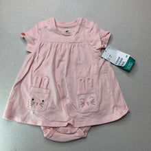 Load image into Gallery viewer, Girls H&amp;M, organic cotton blend romper dress, NEW, size 000,  