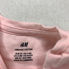 Load image into Gallery viewer, Girls H&amp;M, organic cotton blend romper dress, NEW, size 000,  