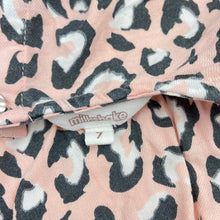 Load image into Gallery viewer, Girls Milkshake, animal print long sleeve dress, mark on front, FUC, size 7, L: 67cm